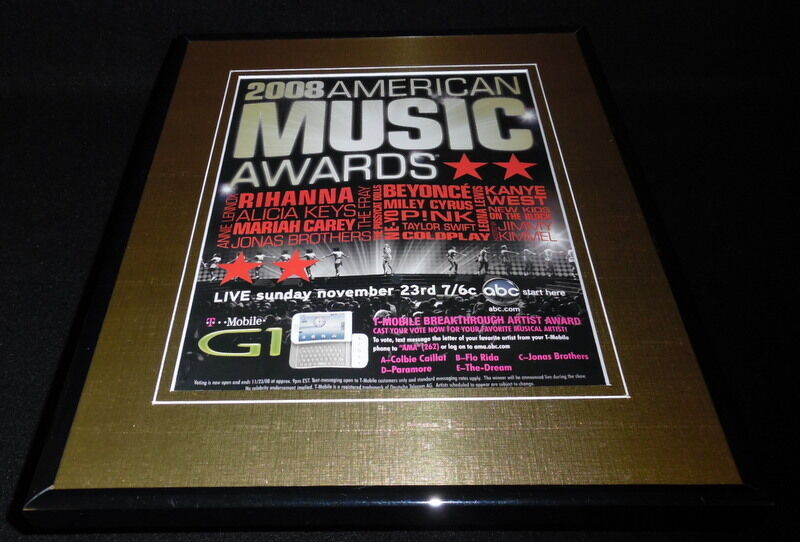 2008 American Music Awards Framed 11x14 ORIGINAL Advertisement Rihanna Beyonce