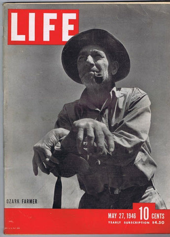 ORIGINAL Vintage May 27 1946 Life Magazine Ozark Farmer