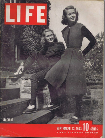 ORIGINAL Vintage Life Magazine September 13 1943 Leotards