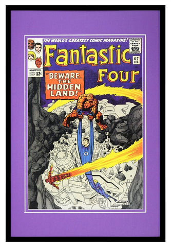 Fantastic Four #47 Marvel Framed 12x18 Official Repro Cover Display