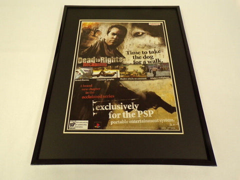 Dead to Rights Reckoning 2005 PSP 11x14 Framed ORIGINAL Advertisement 