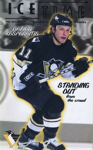 ORIGINAL Vintage Mar 7 2001 Pittsburgh Penguins vs Capitals Program Kasparaitis