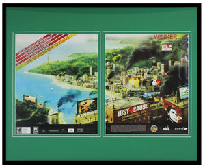 Just Cause 2006 PS2 XBox Framed 16x20 ORIGINAL Vintage Advertising Display