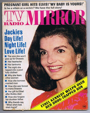 ORIGINAL Vintage November 1970 TV Radio Mirror Magazine Jackie Kennedy Onassis