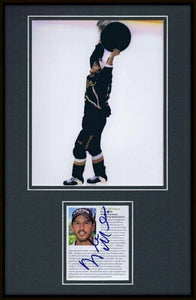 Mike Modano Signed Framed 11x17 Photo Display Stars Stanley Cup