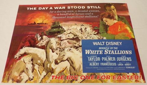 ORIGINAL Vintage 1963 Miracle of the White Stallions 12x18 Industry Ad Poster 