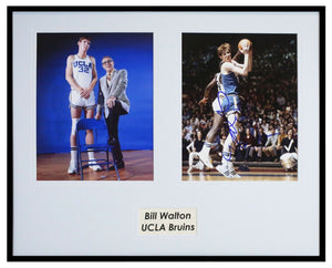 Bill Walton Signed Framed 16x20 Photo Set UCLA Bruins w/ John Wooden