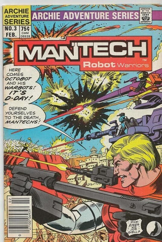 Mantech Robot Warriors #3 ORIGINAL Vintage 1985 Archie Comics