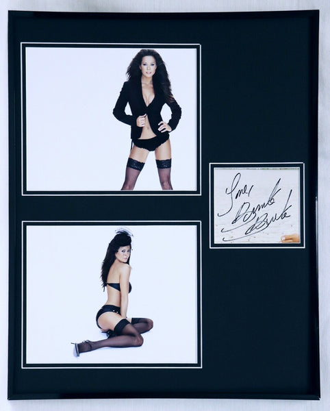 Brooke Burke Signed Framed 16x20 Stockings Lingerie Heels Photo Set