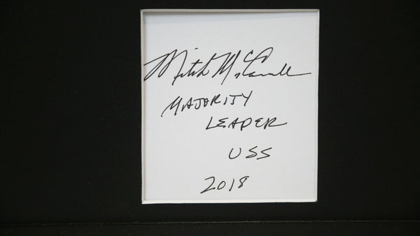 Mitch McConnell Signed Framed 11x14 Photo Display Majority Leader Inscription