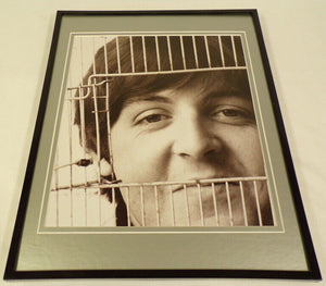 Paul McCartney Looking Through Birdcage 1966 Beatles Framed 11x14 Photo Display 