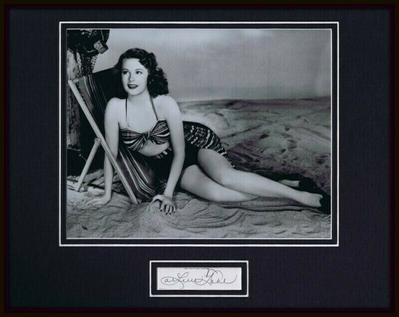 Arlene Dahl Signed Framed 11x14 Photo Display JSA