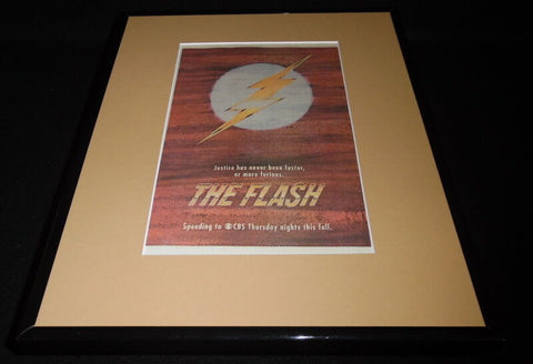 The Flash 1990 CBS Framed 11x14 ORIGINAL Vintage Advertisement John Wesley Shipp