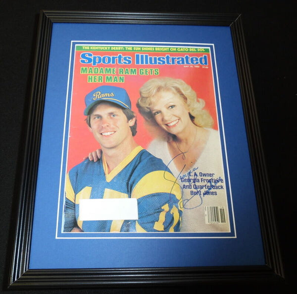 Georgia Frontiere Signed Framed 1982 Sports Illustrated Magazine Cover Display 