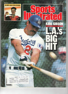 Mar 7 1988 Sports Illustrated Magazine Kirk Gibson Dodgers