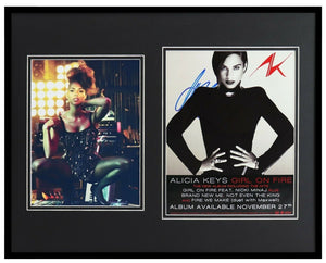 Alicia Keys Signed Framed 16x20 Photo Set JSA 