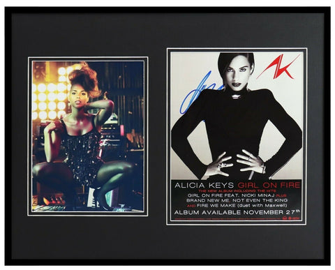 Alicia Keys Signed Framed 16x20 Photo Set JSA 