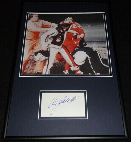 Cale Yarborough FIGHT Signed Framed 12x18 Photo Display