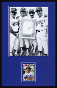 Davey Lopes Signed Framed 11x17 Photo Display Dodgers