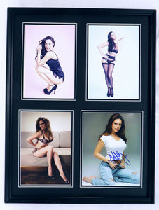 Kelly Brook Signed Framed 18x24 Lingerie Photo Set 