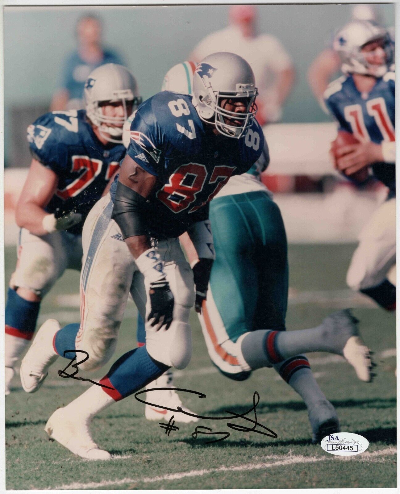 Ben Coates Signed 8x10 Photo Patriots JSA