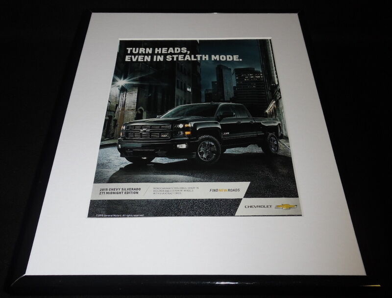 2015 Chevrolet Silverado Framed 11x14 ORIGINAL Advertisement