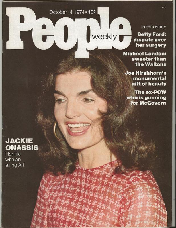 People Weekly Magazine October 14 1974 Jackie Kennedy Onassis 