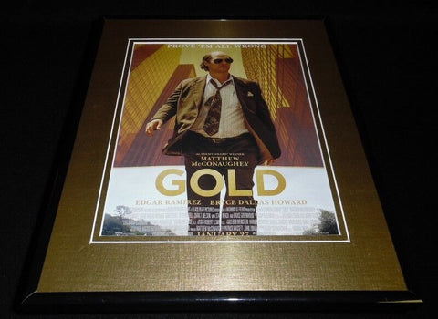 Gold 2017 Framed 11x14 ORIGINAL Advertisement Matthew McConaughey