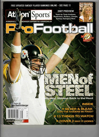 VINTAGE 2007 Athlon Pro Football Preview Magazine Ben Roethlisberger