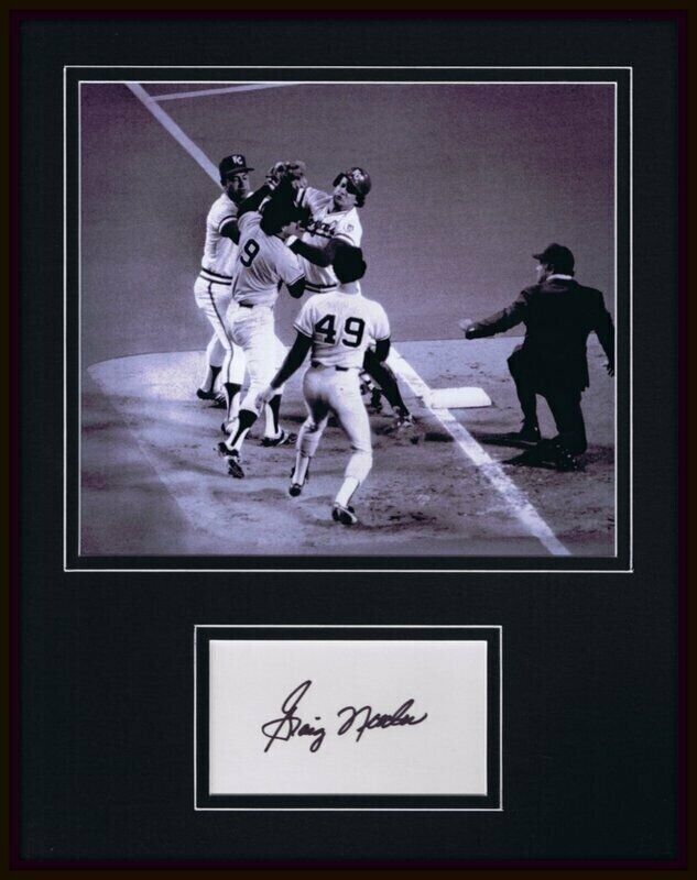 Graig Nettles Signed Framed 11x14 Fight Photo Display NY Yankees 