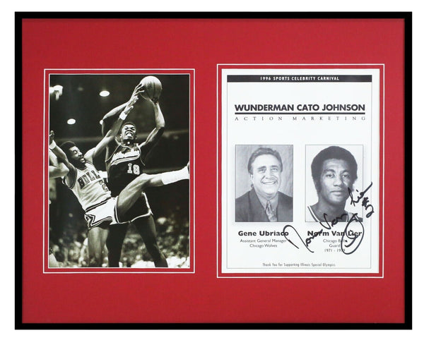 Norm Van Lier Signed Framed 16x20 Photo Set Bulls