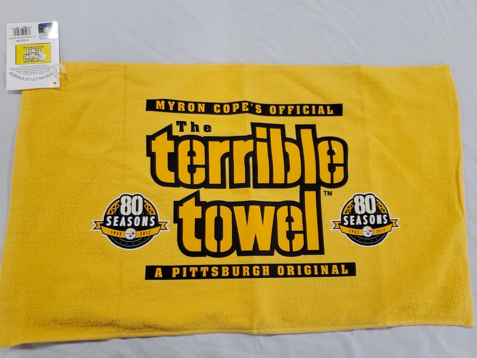 VINTAGE 2012 Pittsburgh Steelers Terrible Towel 80th Anniversary