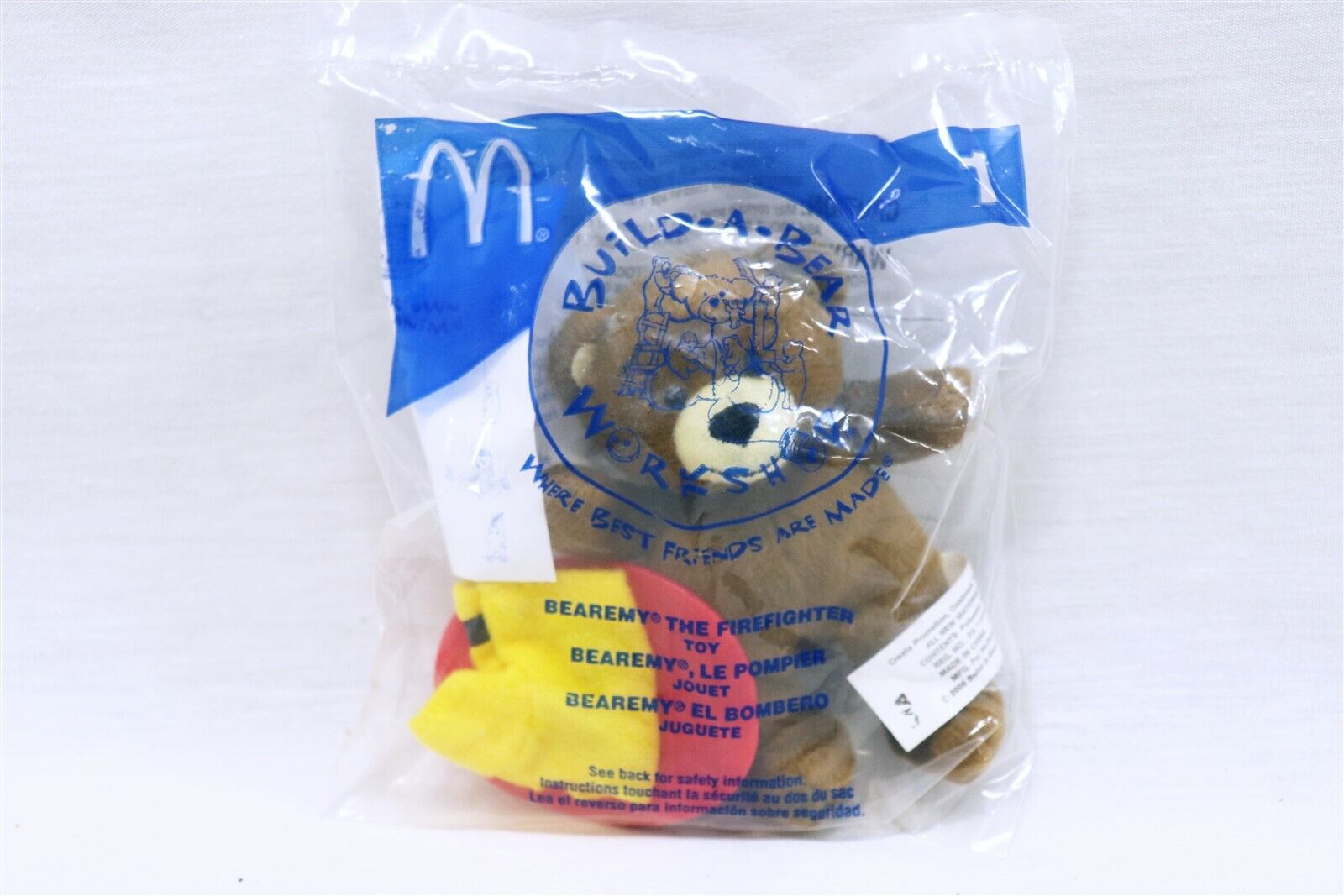 VINTAGE SEALED 2006 McDonald's Build a Bear Beremy Firefighter