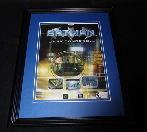 2003 Batman Dark Tomorrow Xbox Framed 11x14 ORIGINAL Vintage Advertisement