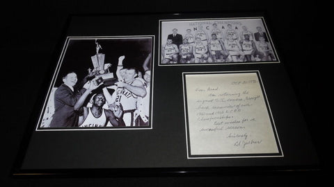 Coach Ed Jucker Signed Framed 16x20 Handwritten Letter & Photo Set Cincinnati