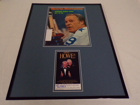 Gordie Howe Signed Framed 1974 Sports Illustrated Display WHA Aeros