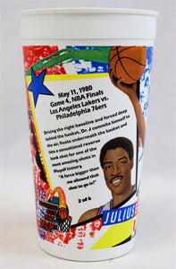 VINTAGE McDonald's Coca Cola Julius Erving Dr. J Large Plastic Cup