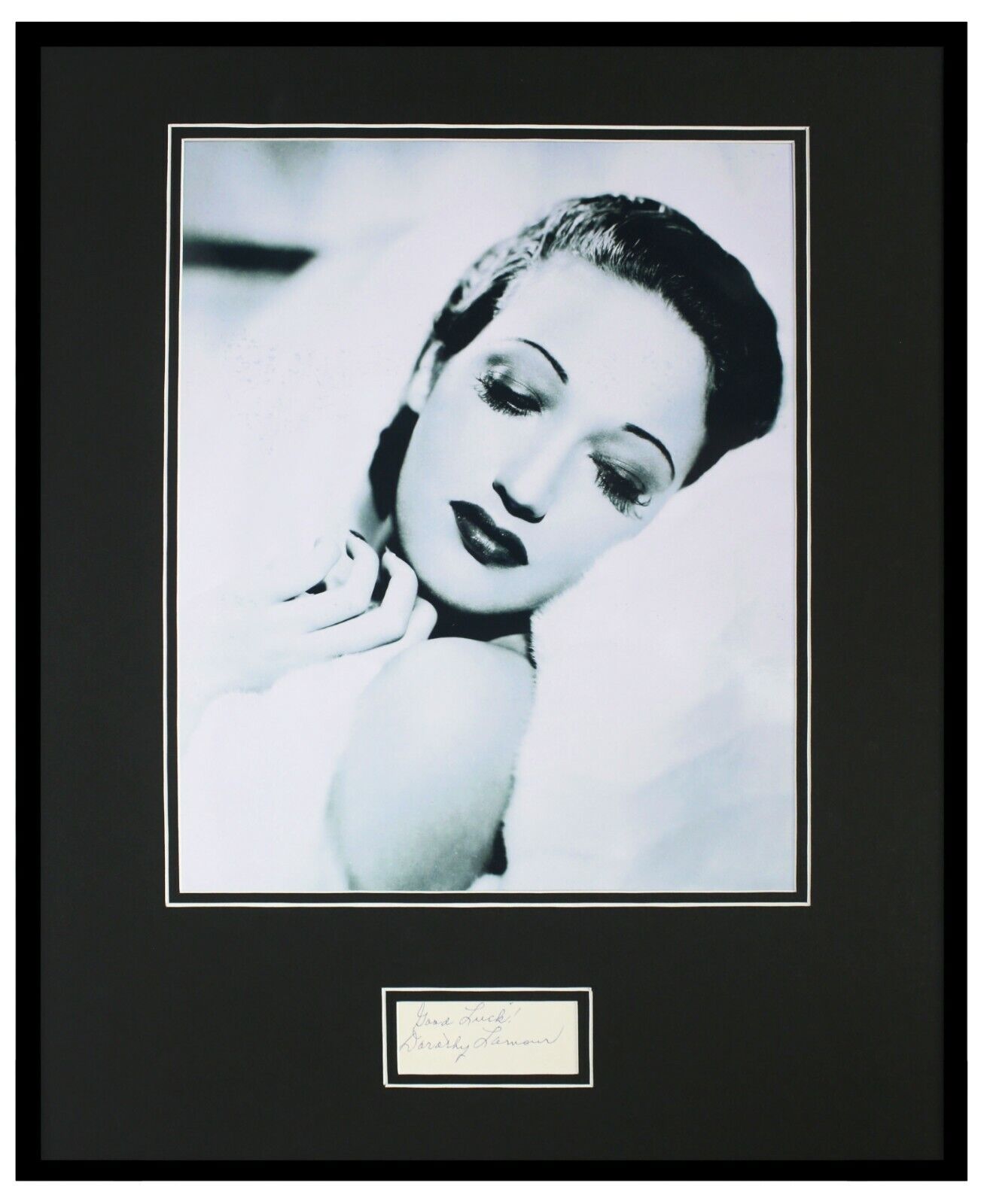 Dorothy Lamour Signed Framed 16x20 Photo Display JSA