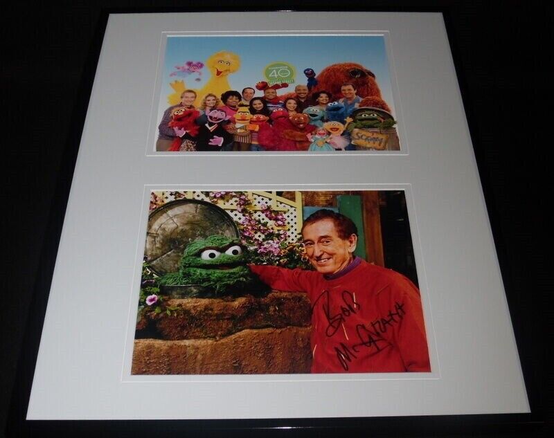 Bob McGrath Signed Framed 16x20 Photo Set AW Sesame Street