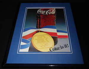 1984 Coca Cola Coke Is It Olympics Framed 11x14 ORIGINAL Advertisement B