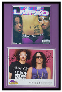 LMFAO Dual Signed Framed 12x18 Photo Set Sorry For Party Rocking