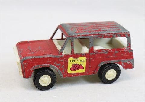 ORIGINAL Vintage 1970 Tootsie Fire Chief 3" Die Cast Truck