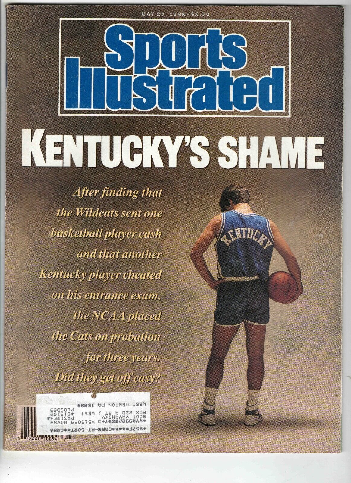 May 29 1989 Sports Illustrated Magazine Kentucky's Shame