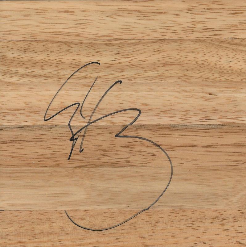 Al Harrington Signed 6x6 Floorboard Pacers Wizards Hawks Knicks