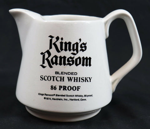 ORIGINAL Vintage 1974 King's Ransom Scotch Whisky Ceramic Pitcher