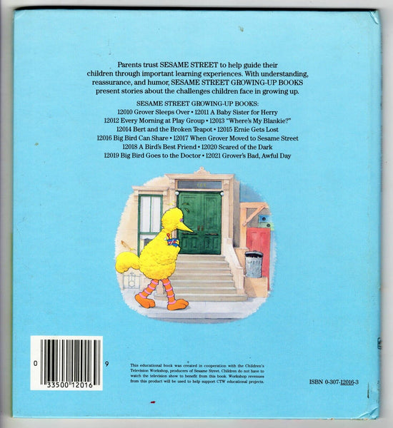 VINTAGE 1985 Sesame Street Big Bird Can Share Hardcover Book Grover