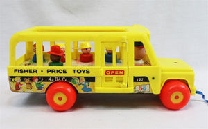 VINTAGE 1965 Fisher Price School Bus #192 w/ Figures