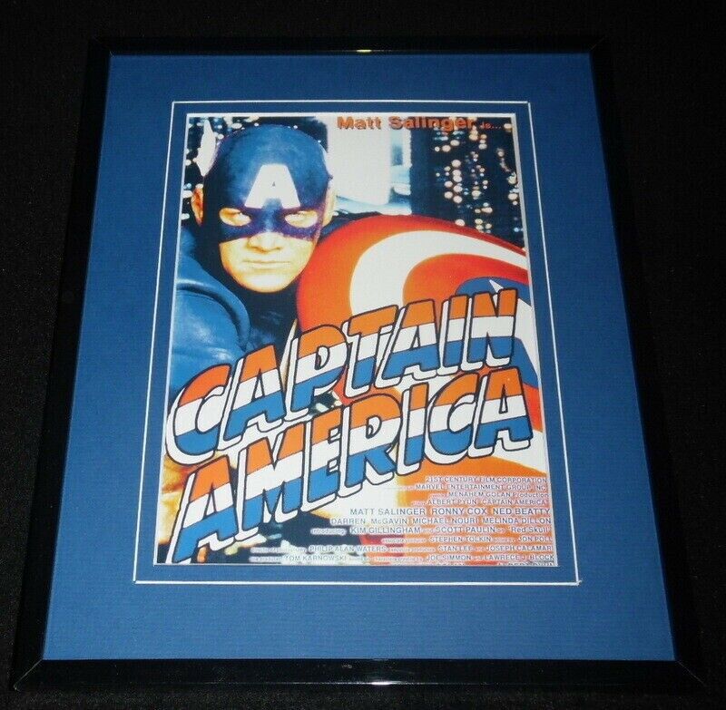 Captain America Framed 8x10 Repro Poster Display Matt Salinger Ned Beatty