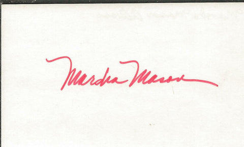 Marsha Mason Signed 3x5 Index Card Goodbye Girl