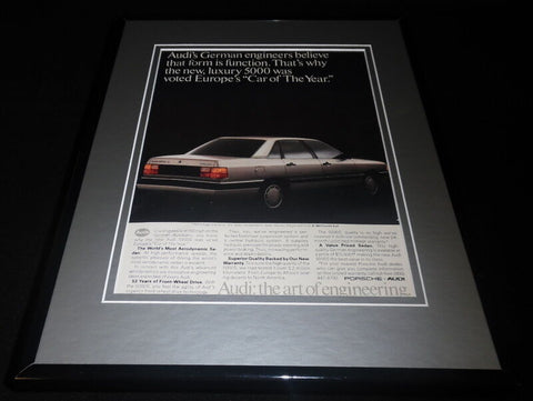 1983 Audi 5000 11x14 Framed ORIGINAL Vintage Advertisement